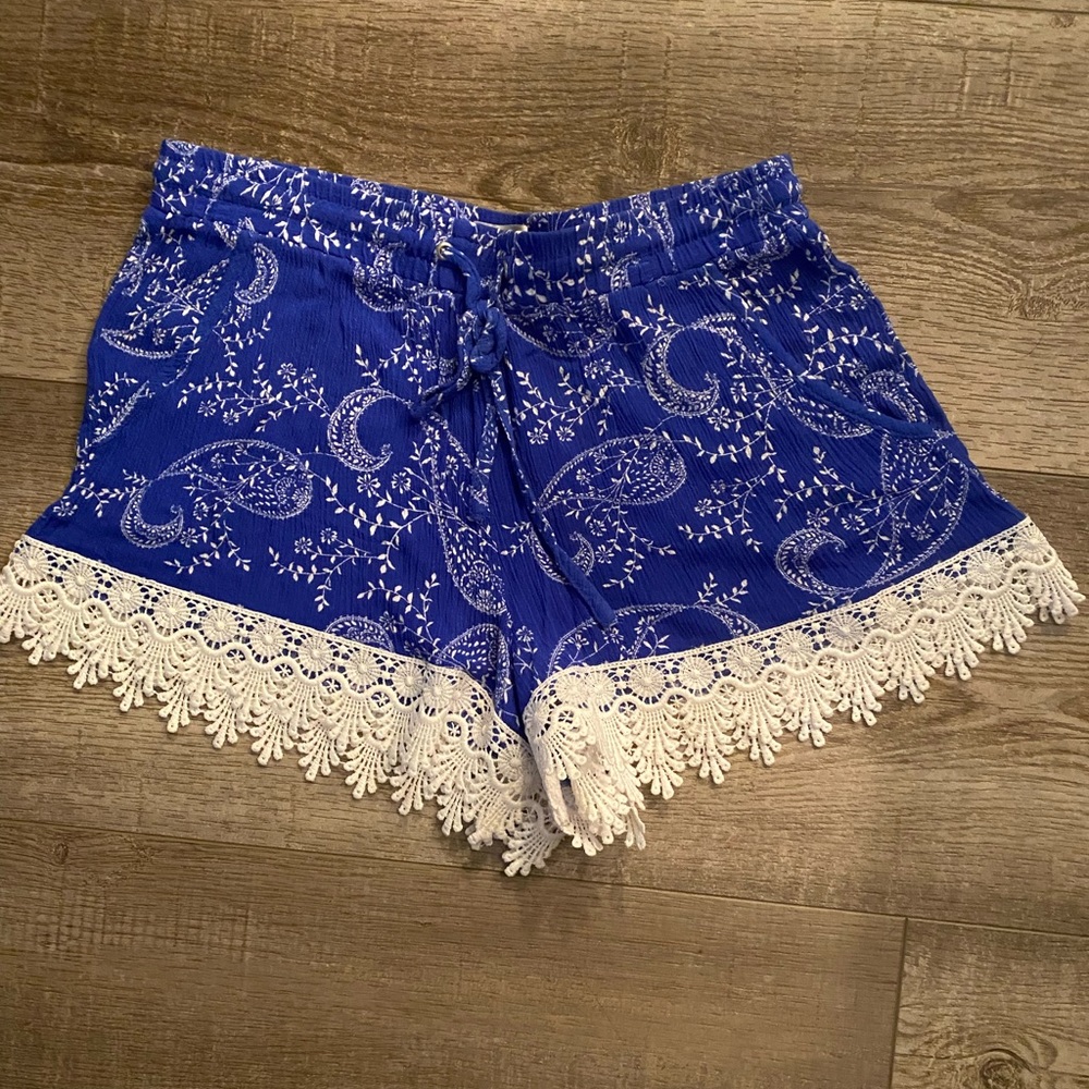 White and Blue Shorts